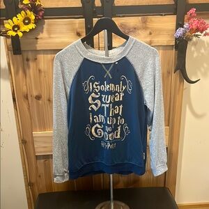 Warner Bros. Blue and Gray Harry Potter Long Sleeve Tee